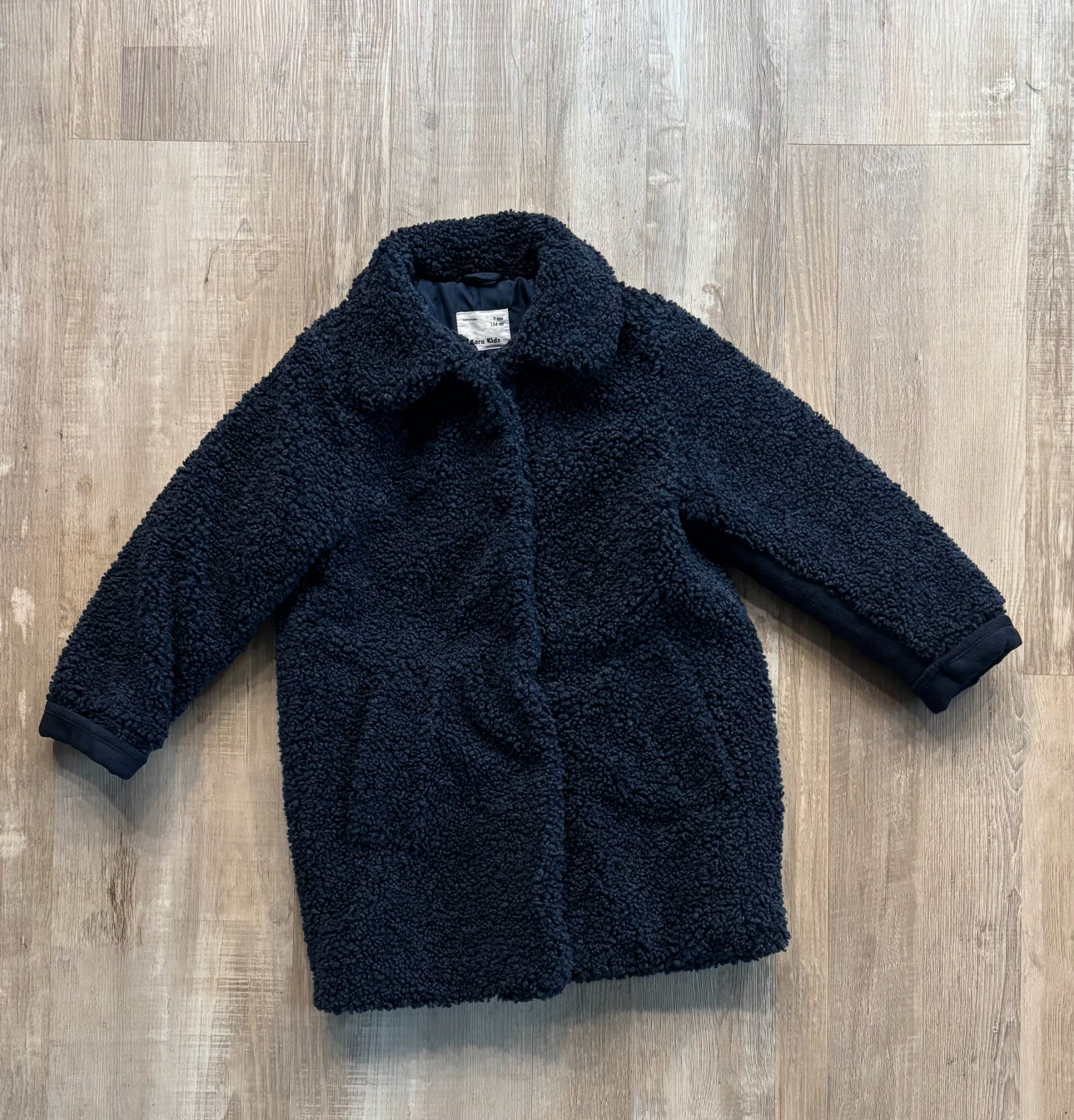 Zara Navy Sherpa Coat