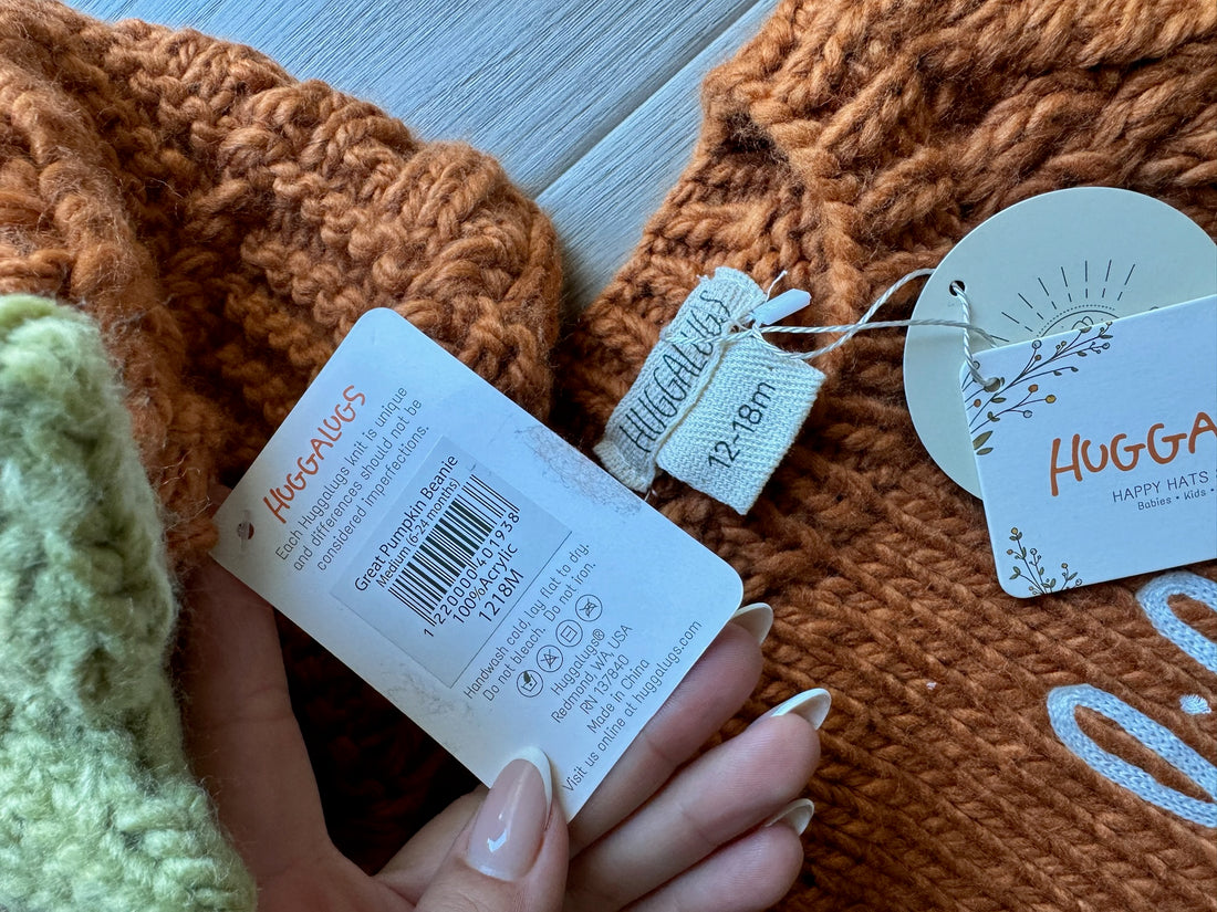 Huggalugs Pumpkin Sweater Hat Set- NEW