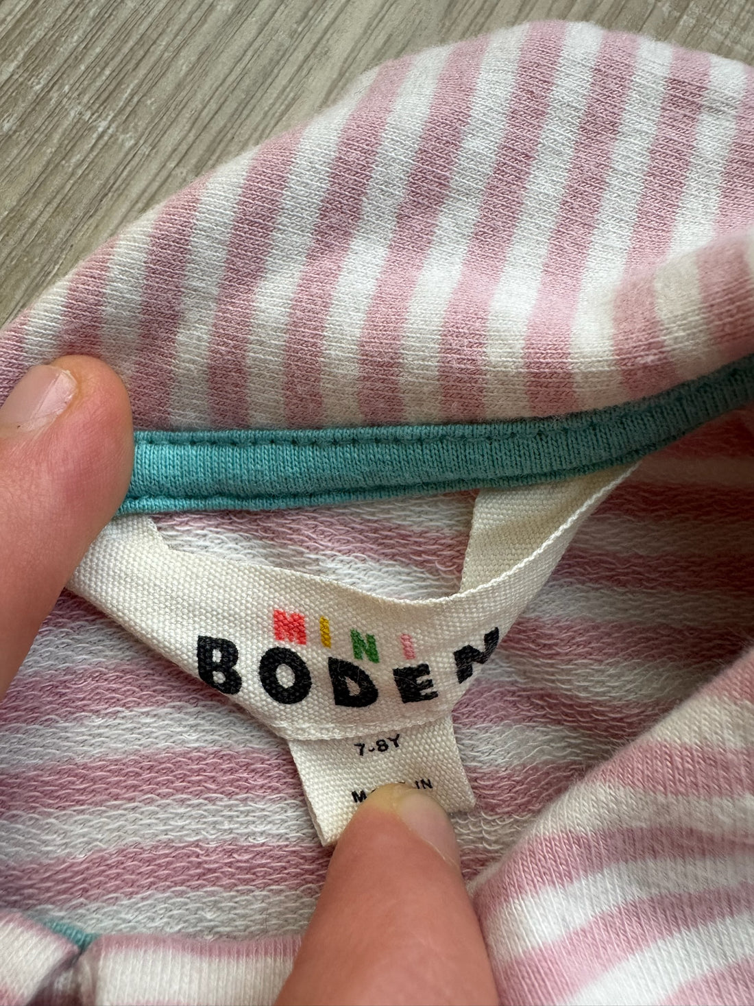 Mini Boden Pink Striped Dress