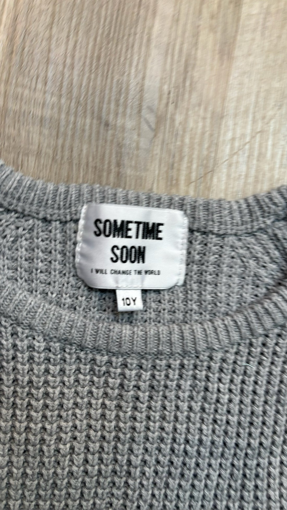 Sometime Soon Grey Sweater