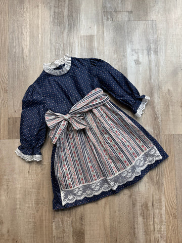 Vintage JC Penny Navy Apron Dress