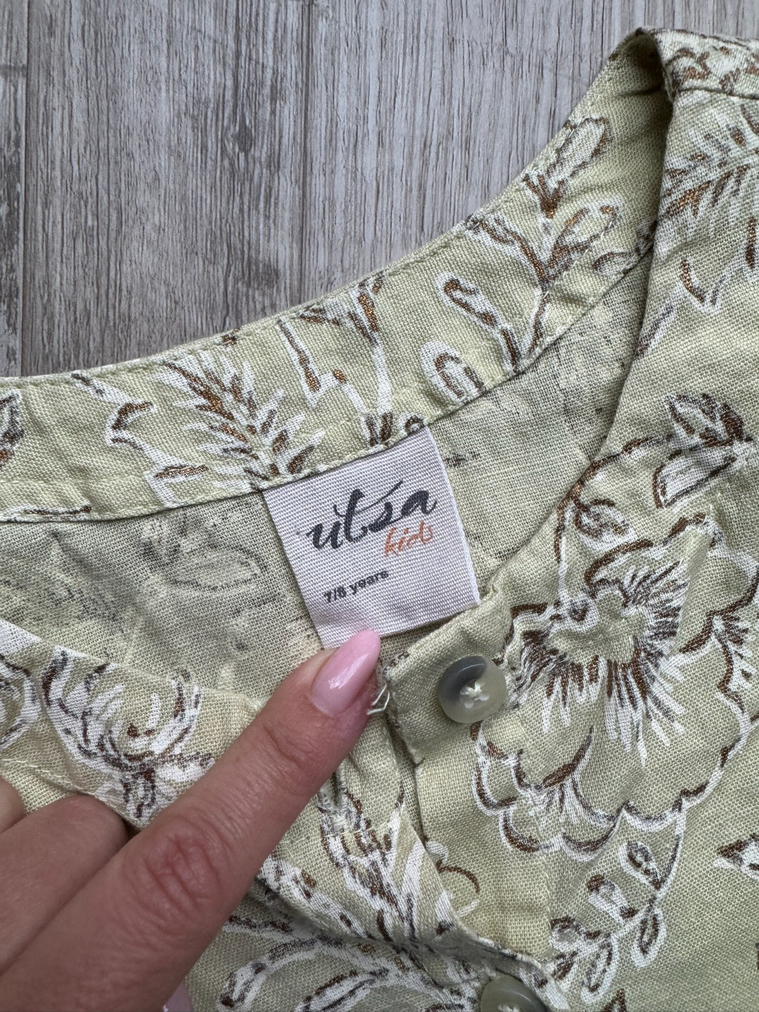Utsa Kids Green Dress