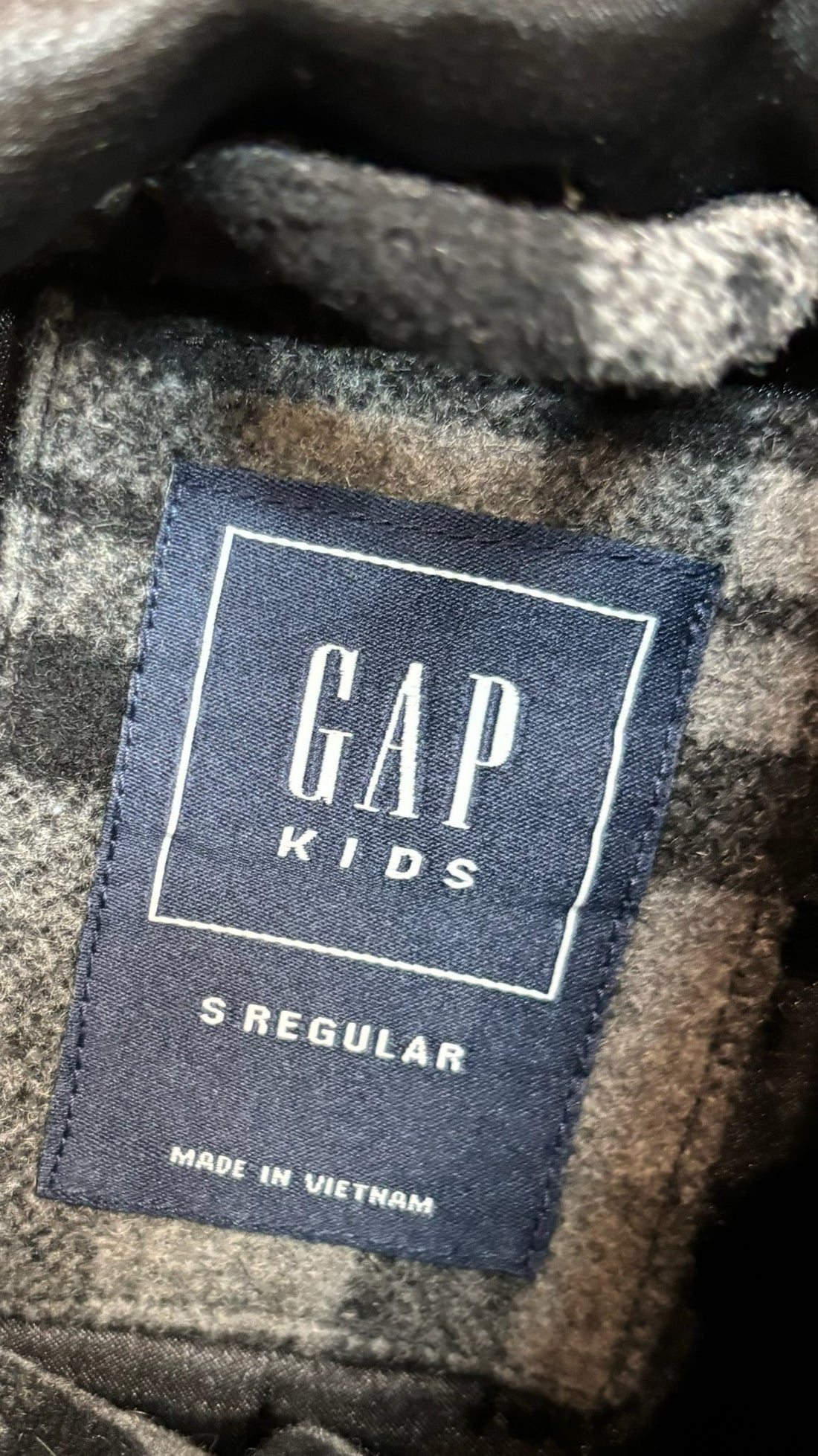 Gap Black Plaid Jacket