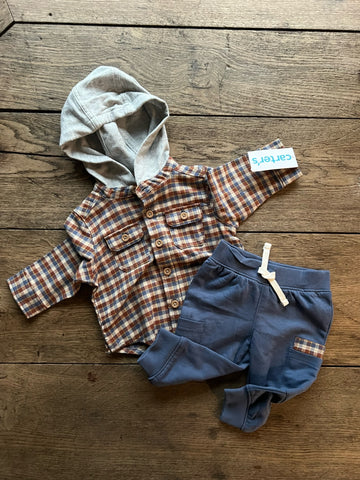 Carters Plaid Outfit - New