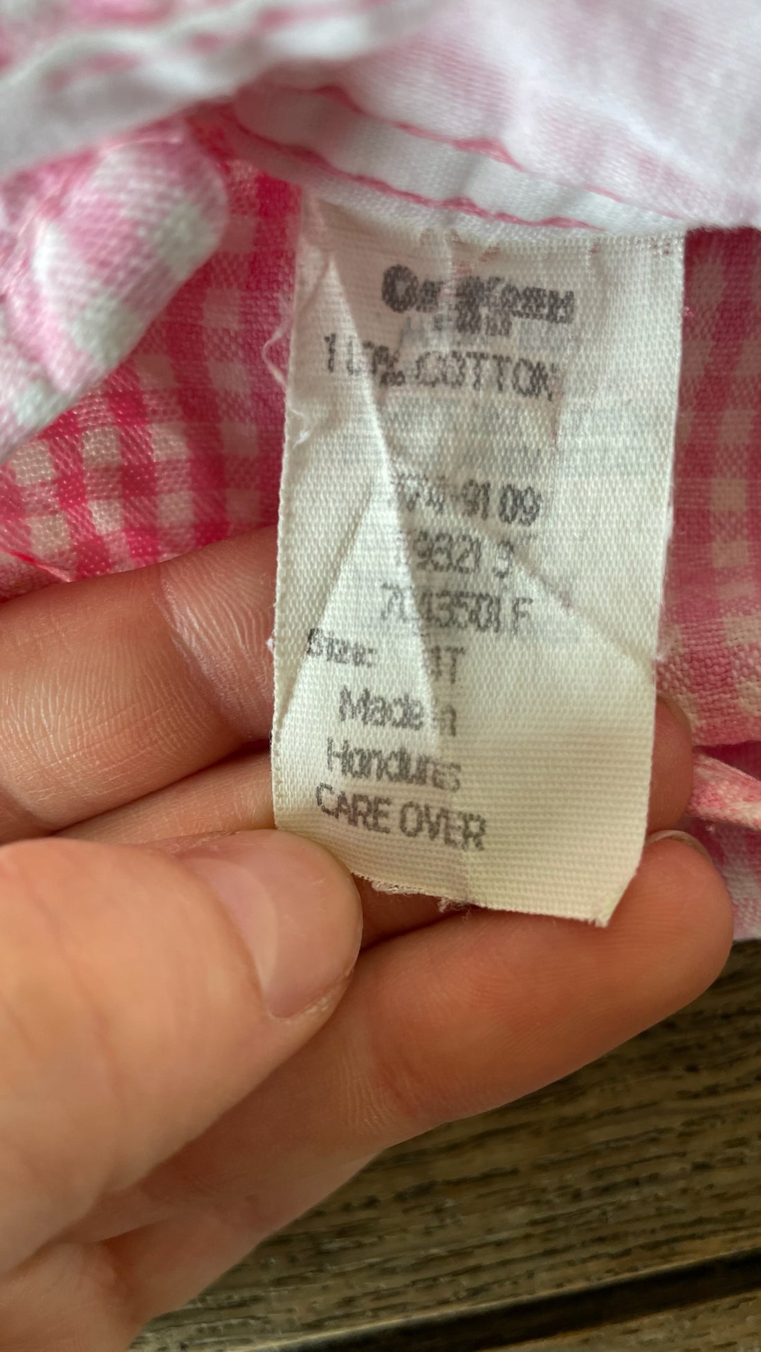 Oshkosh Vintage Pink Checkered Overalls