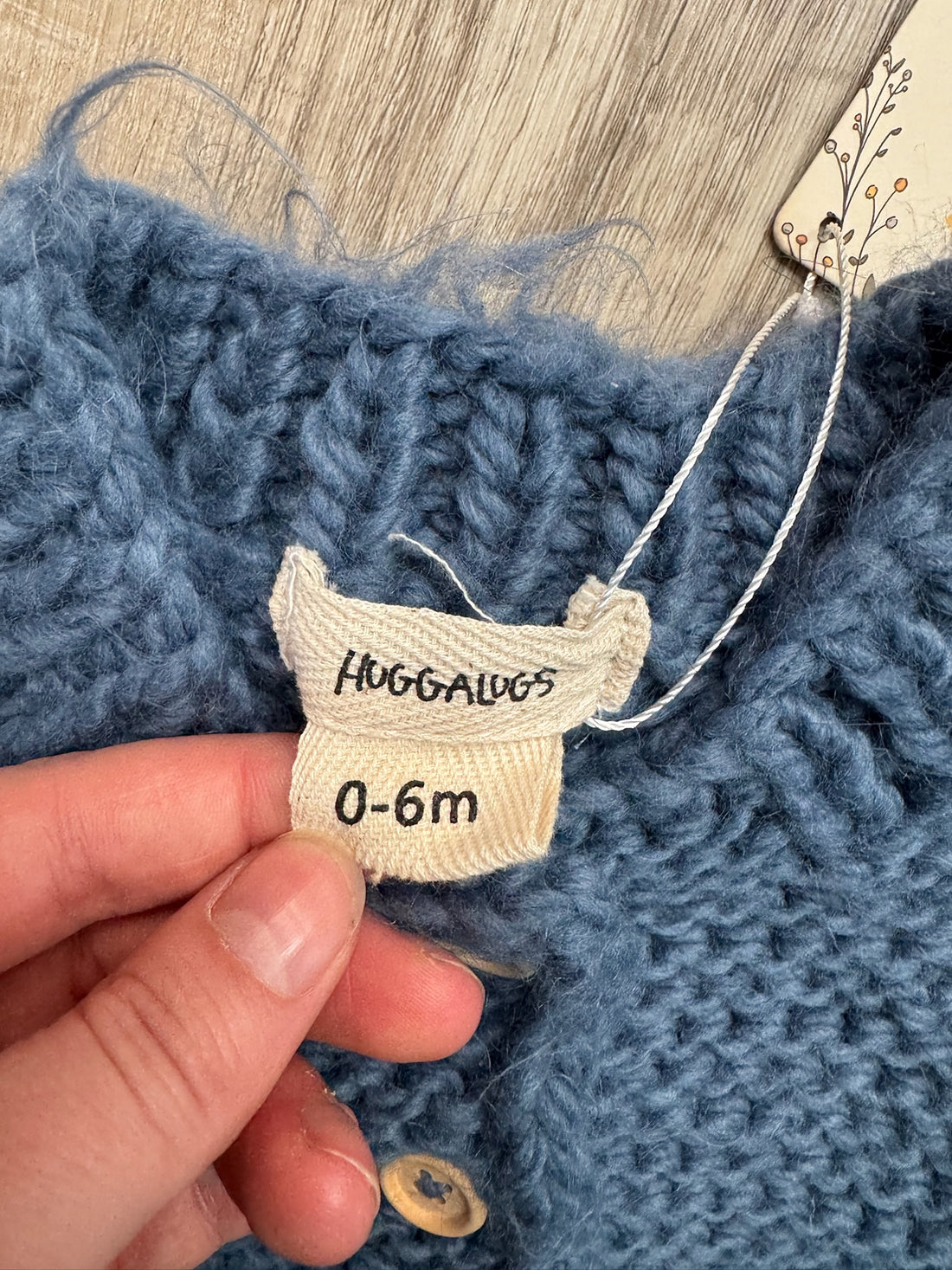 Huggalugs Blue Knit Cardigan - NEW