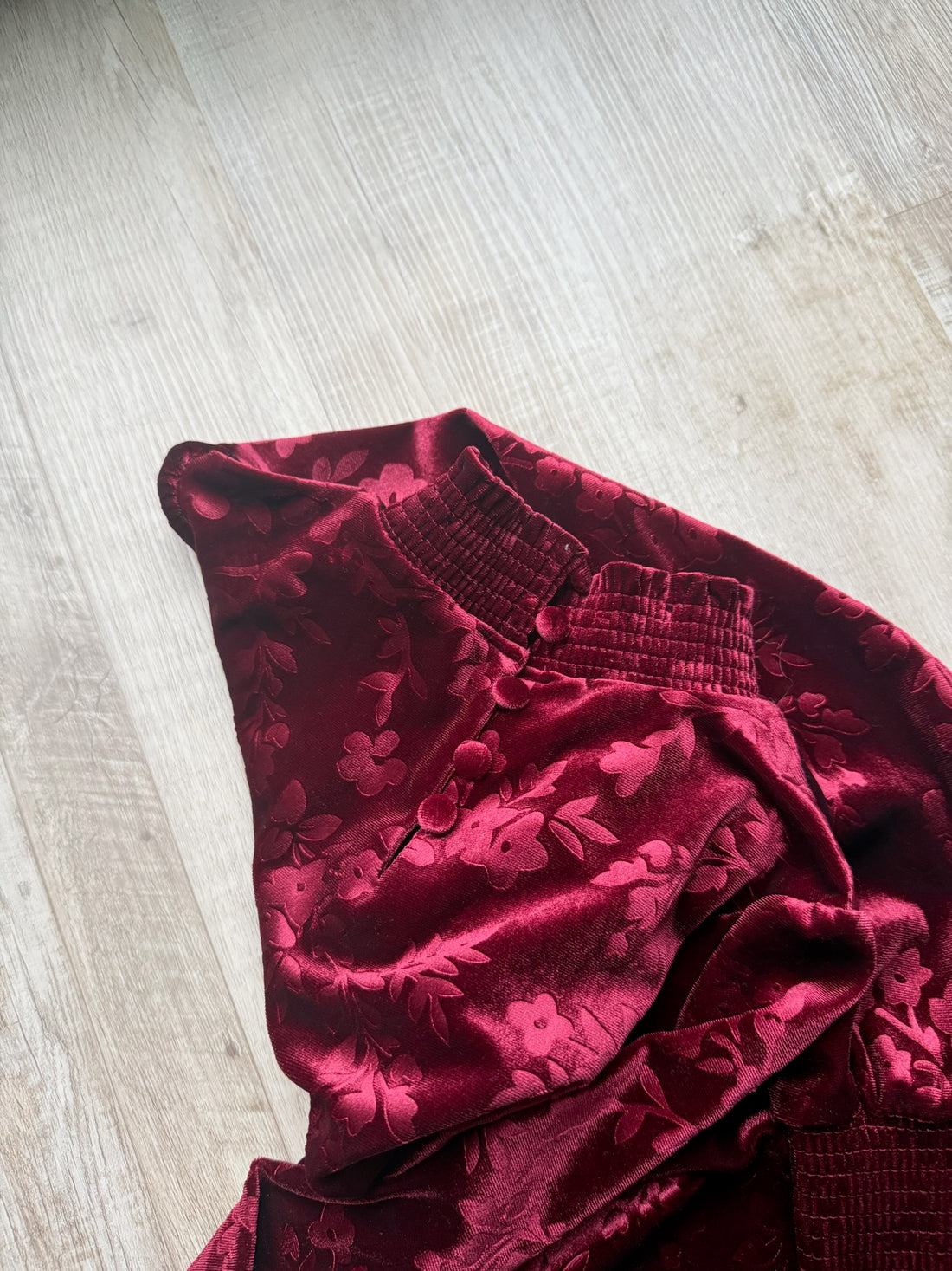 Matilda Jane Burgundy Velour Dress
