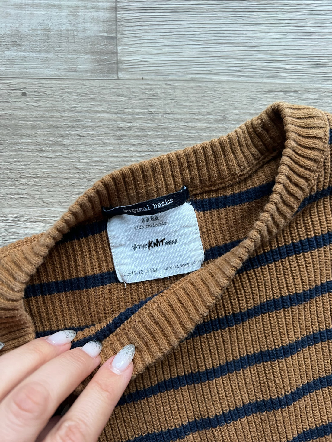Zara Brown Stripe Sweater