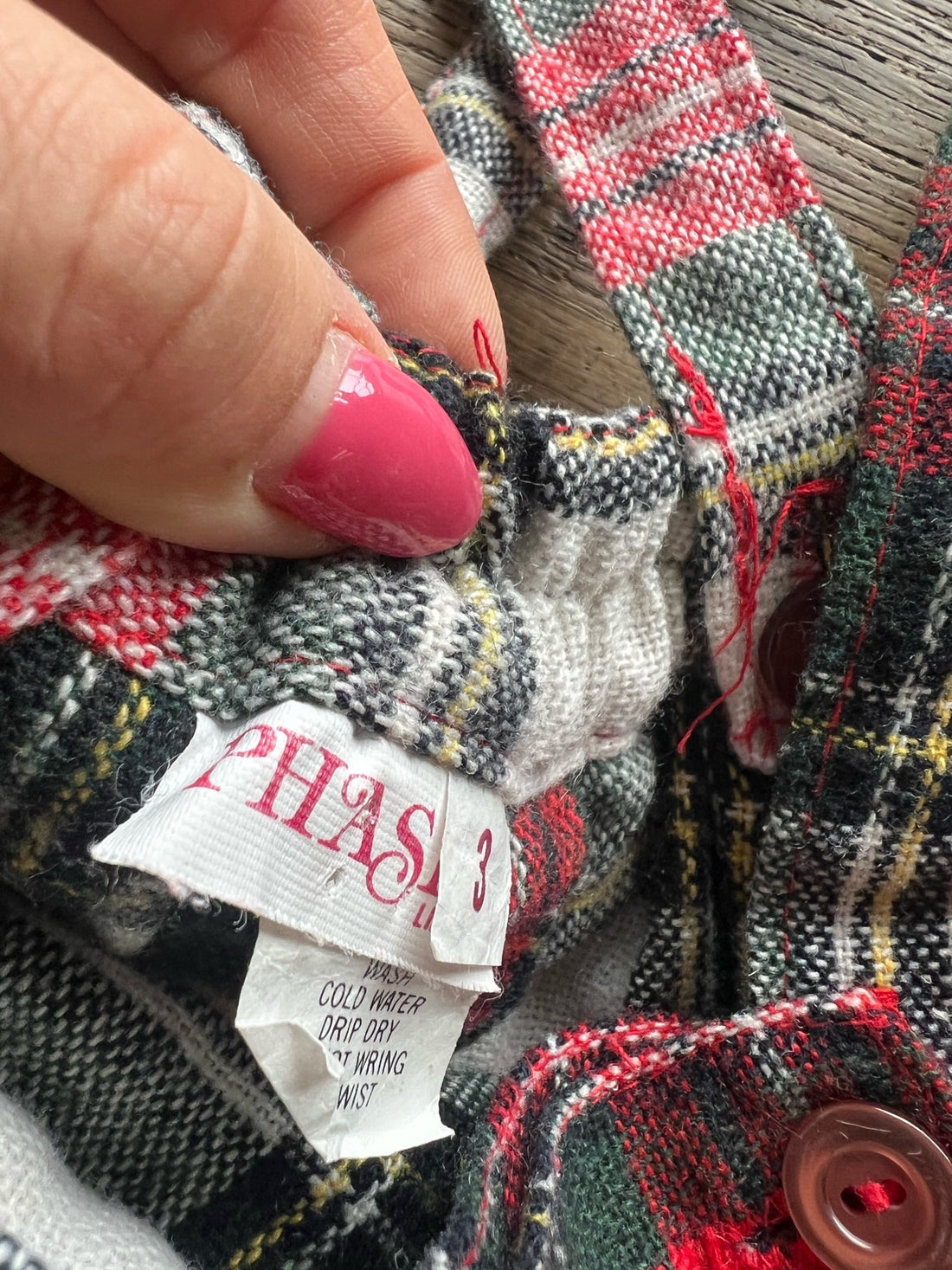 Vintage Wool Plaid Skirt