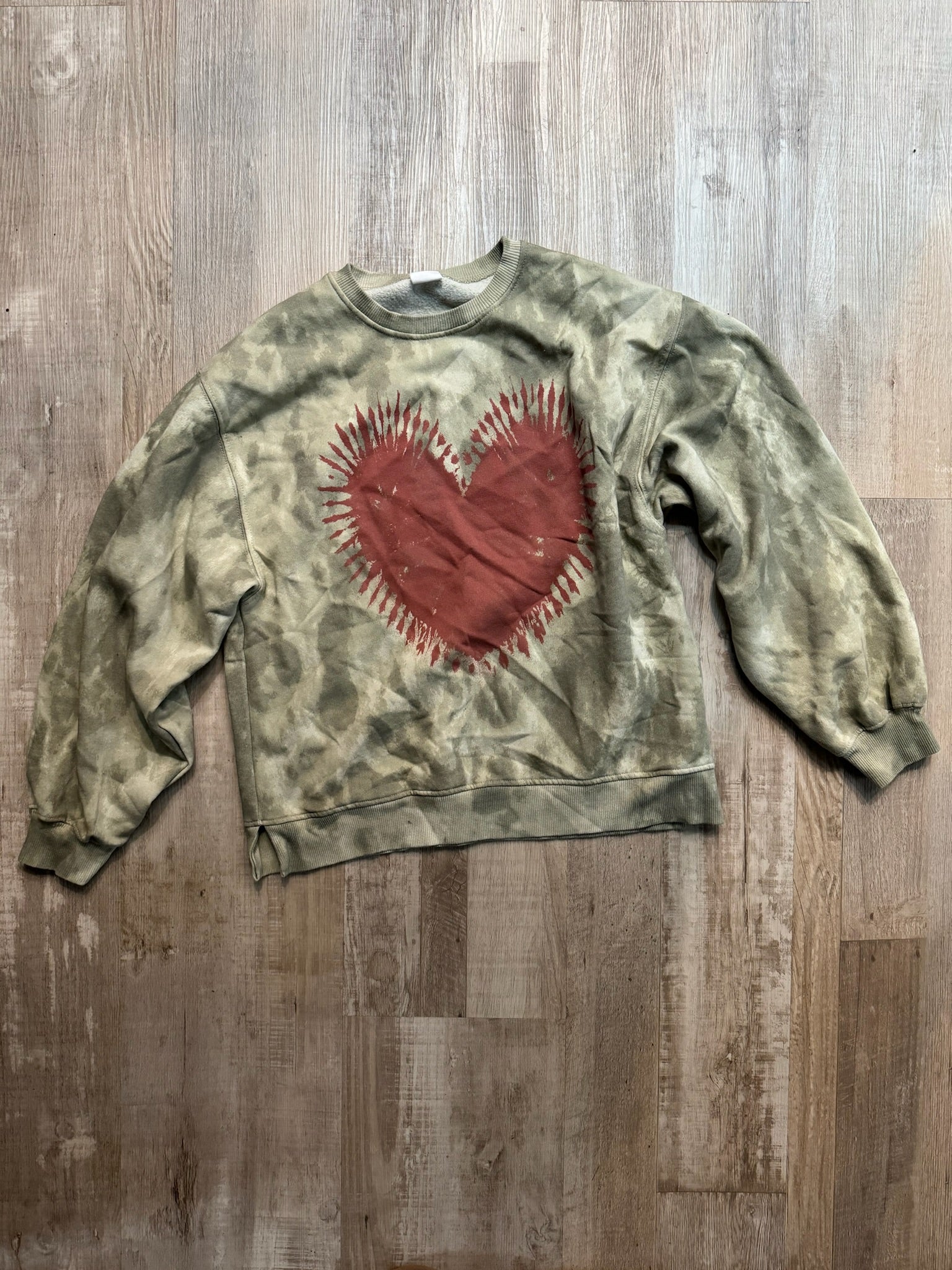 Zara Green Heart Pullover