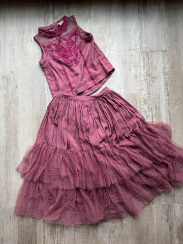 Mia Joy Purple Skirt Set