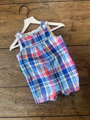 Janie & Jack Blue Plaid Bubble