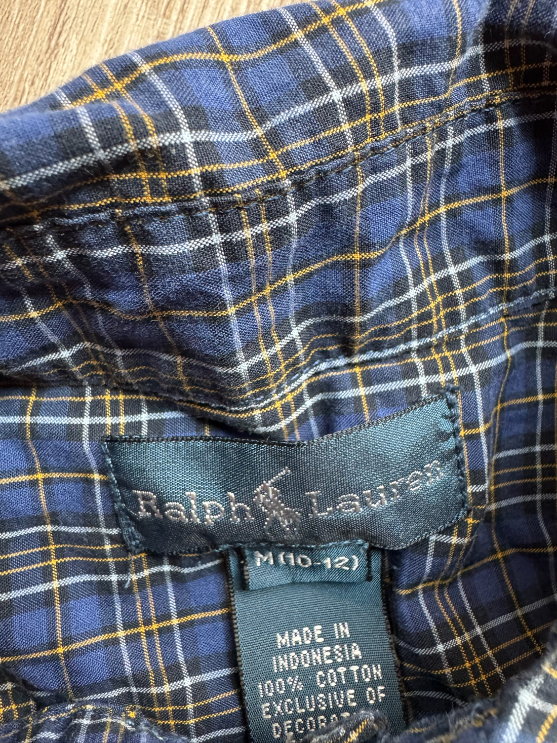 Ralph Lauren Blue Plaid Button Down