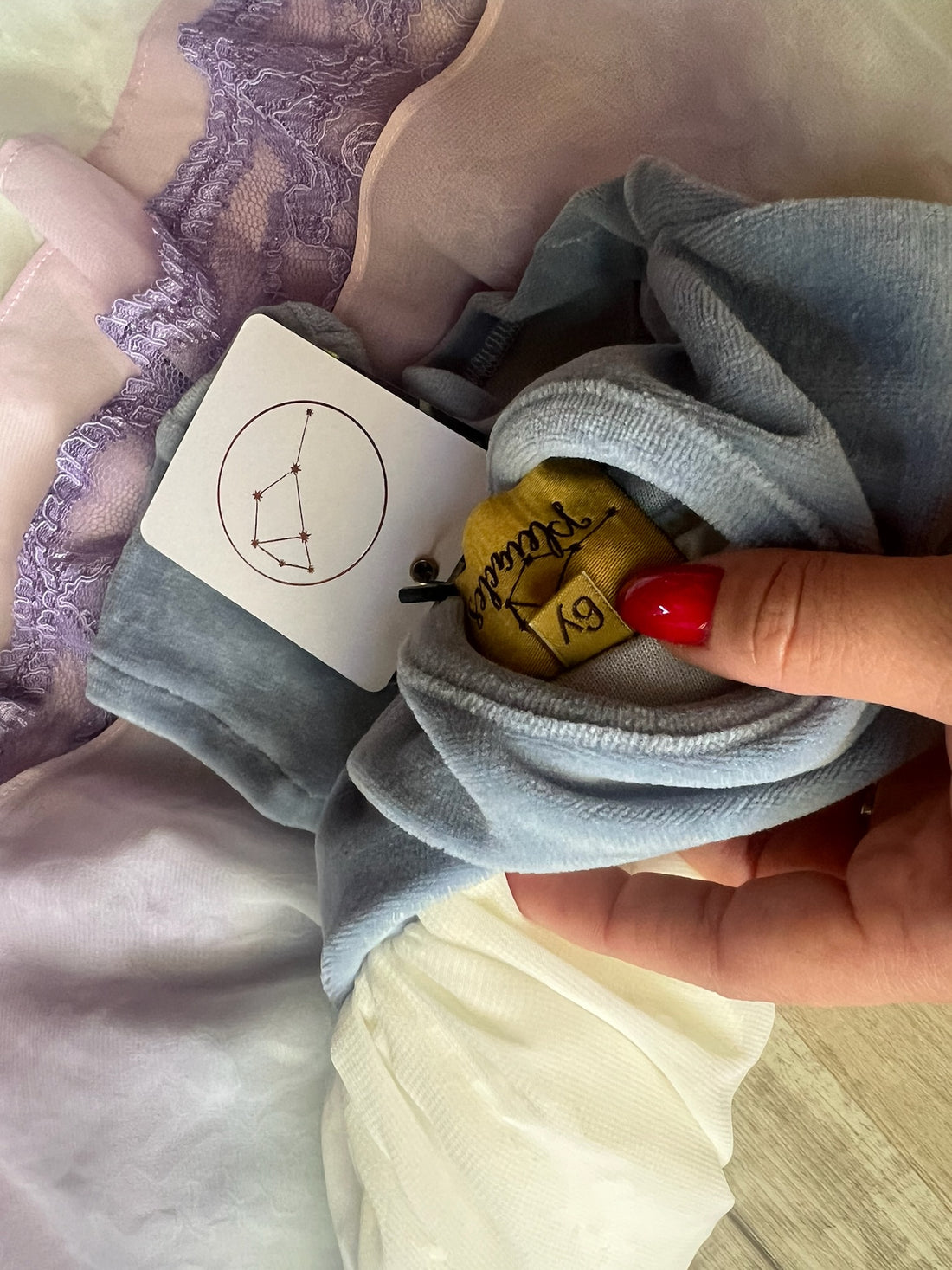 Pleiades Blue Velvet Dress - NEW