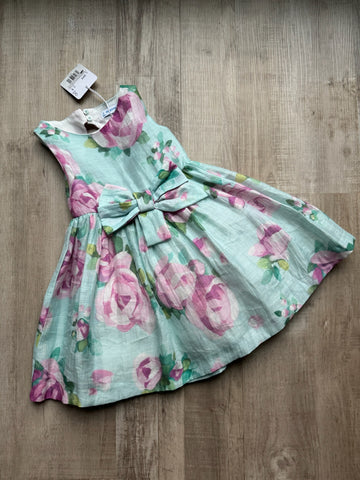 Mayoral Floral Linen Dress - NEW