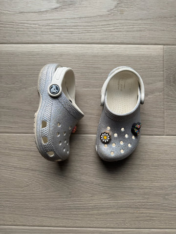 Crocs Silver Glitter