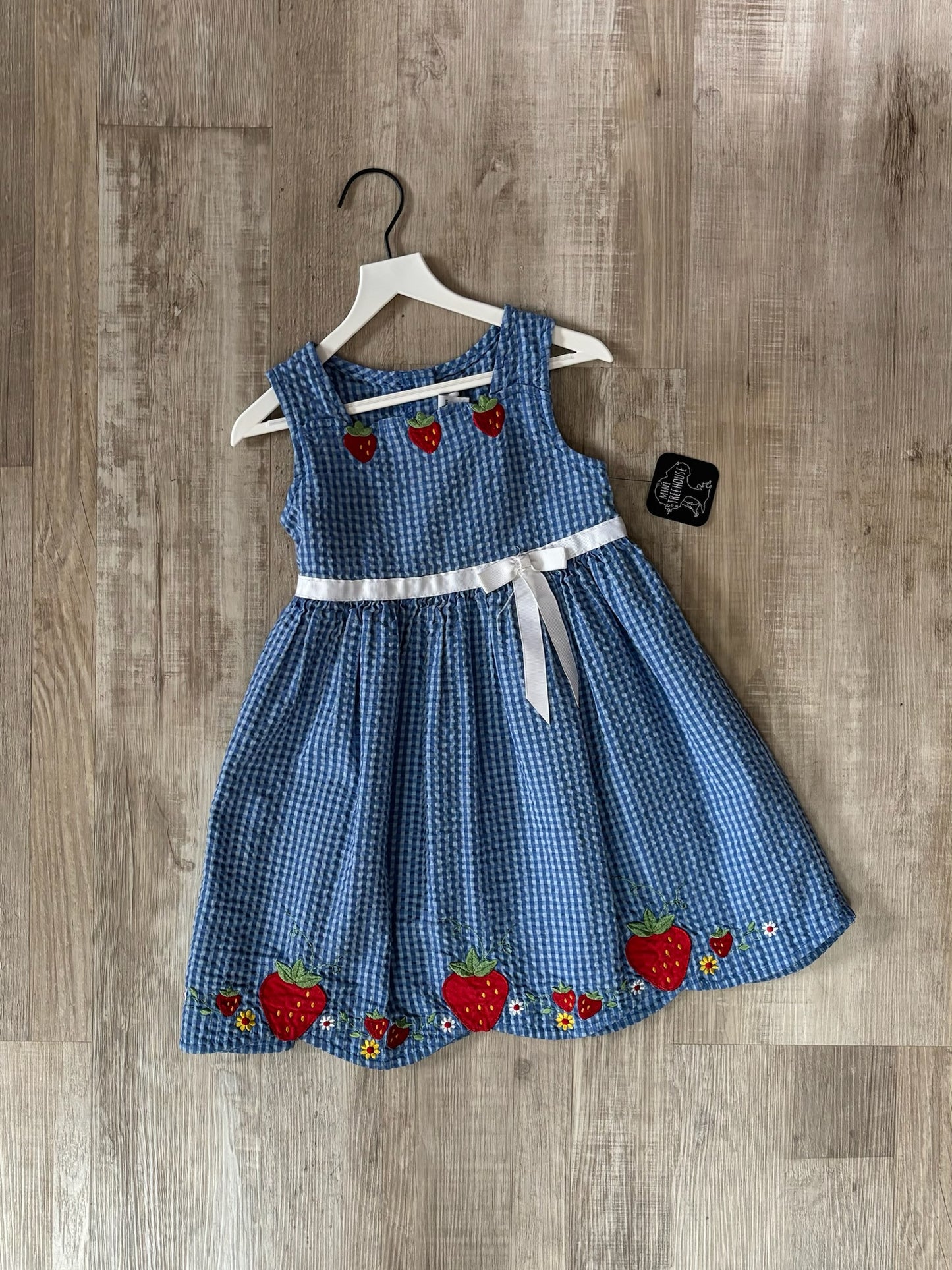 Vintage Blue Strawberry Dress