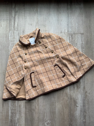 Janie & Jack Plaid Cape - NEW