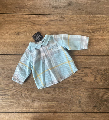 Burberry Blue Plaid Blouse