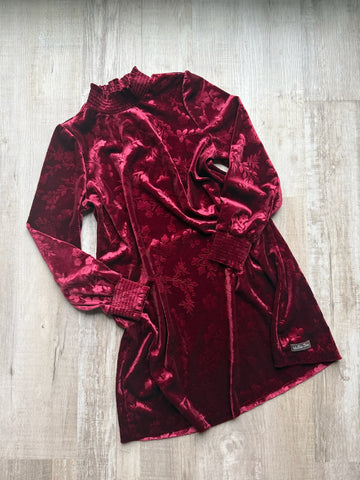 Matilda Jane Burgundy Velour Dress