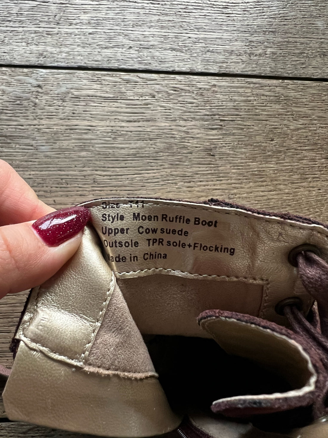 Joyfolie Burgundy Boots