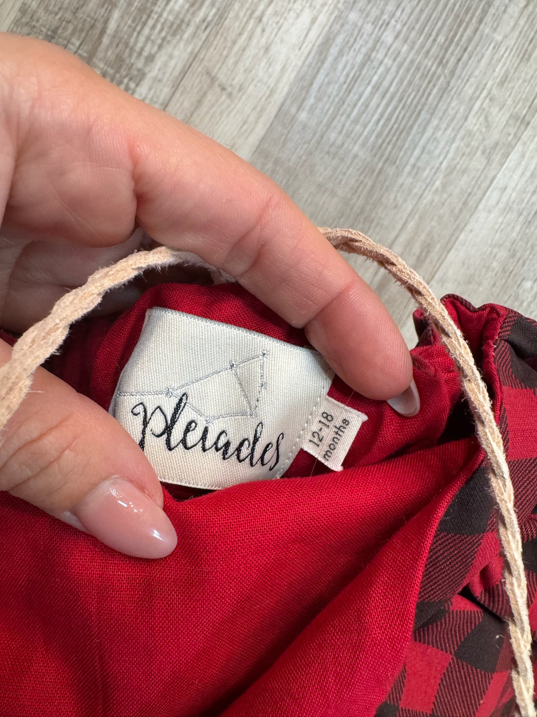 Pleiades Red Checkered Dress