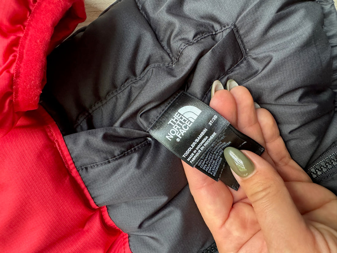 North Face Red Down Filled Coat