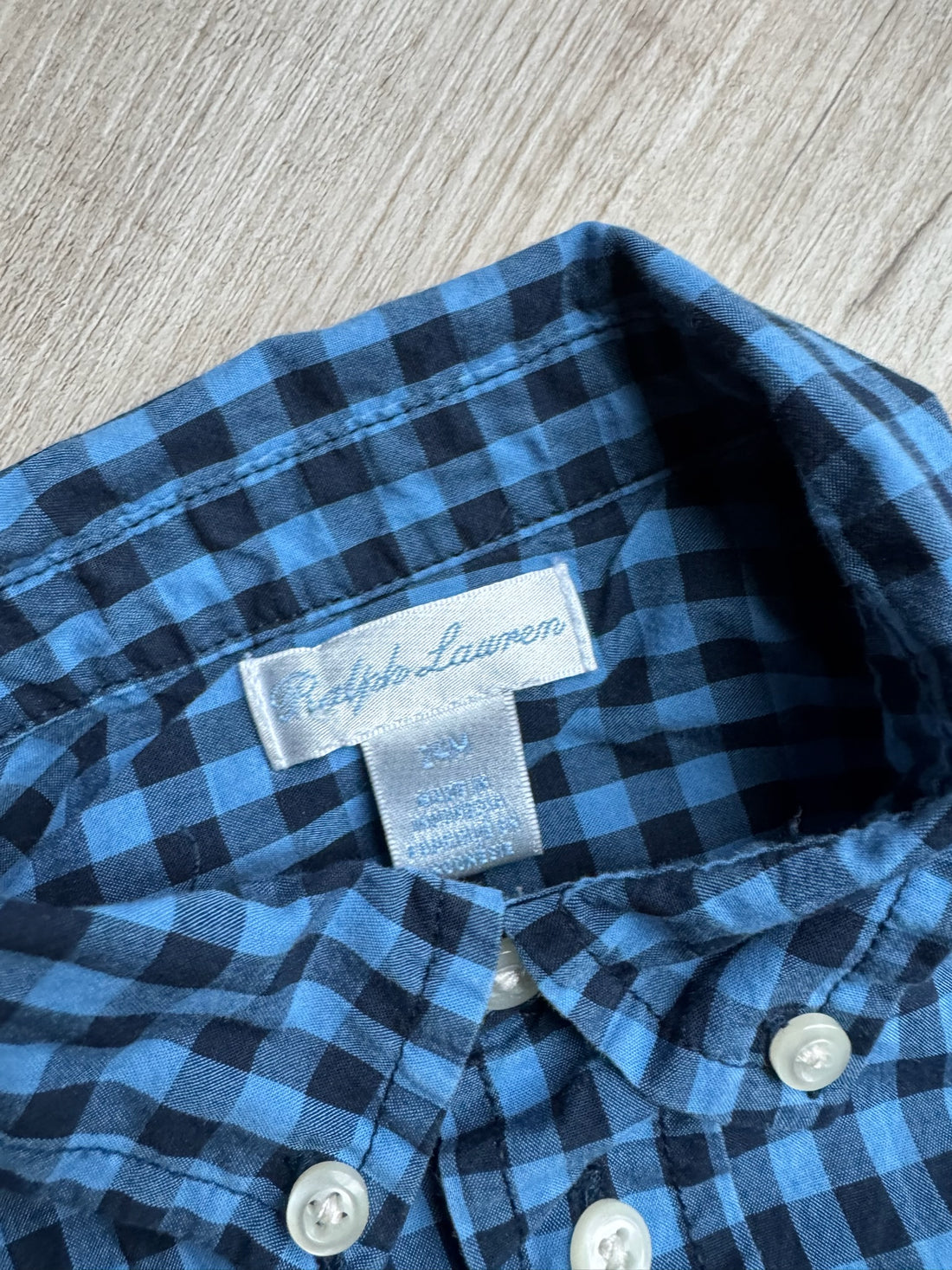 Ralph Lauren Blue Checkered Button Down