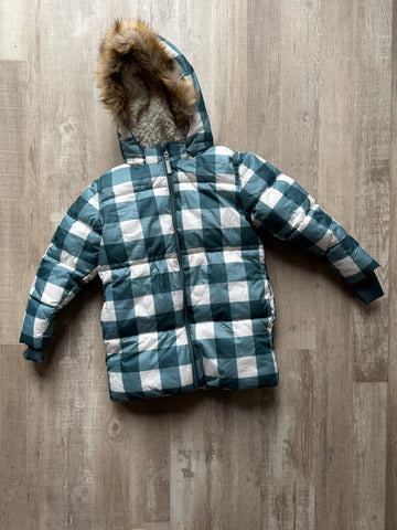 Hanna Andersson Green Plaid Puffer Jacket