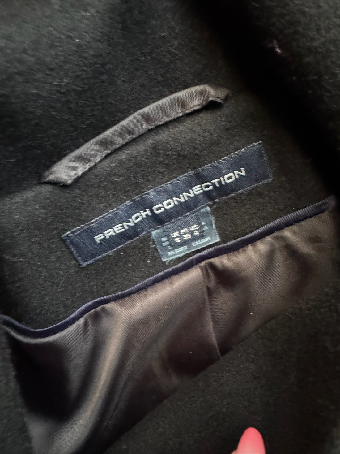 French Connection Wool Black Coat