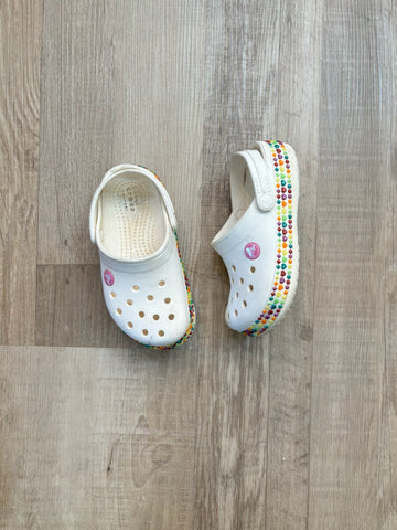Crocs White w/ Beads
