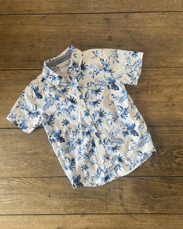 Janie & Jack Blue Floral Button Down
