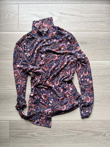 Evereve Navy Floral Top