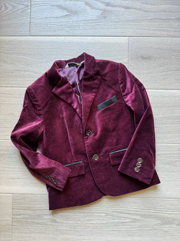 Janie & Jack Purple Velour Blazer