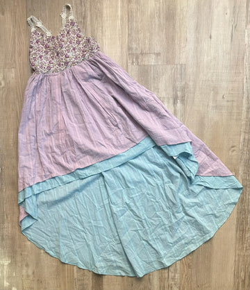 Mini Boho Purple / Blue Floral Dress