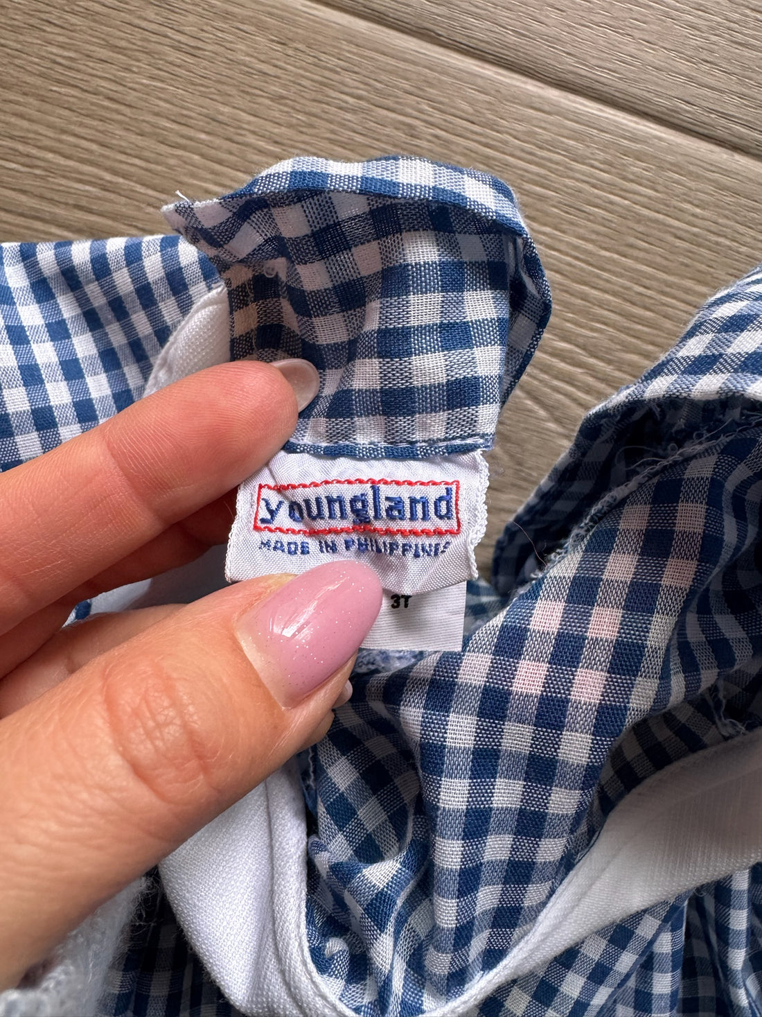 Youngland Vintage Blue Plaid Dress