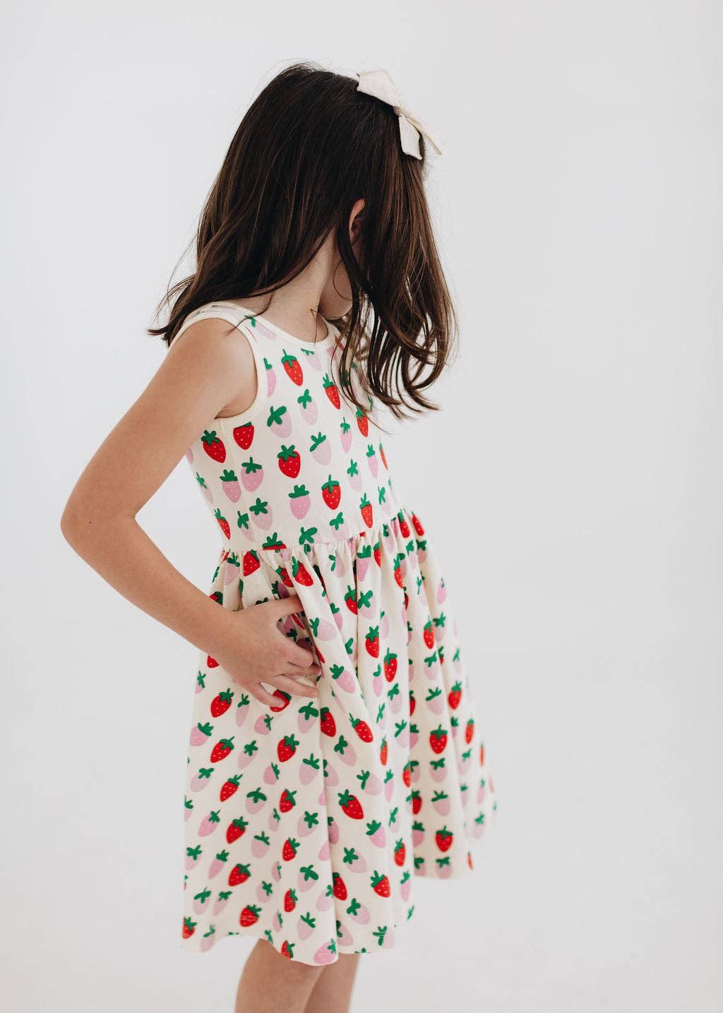 Sleeveless Twirl Dress in Strawberry Blush
