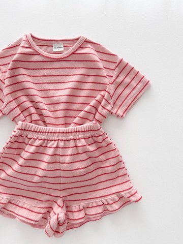 At Noon Terry Stripe Set