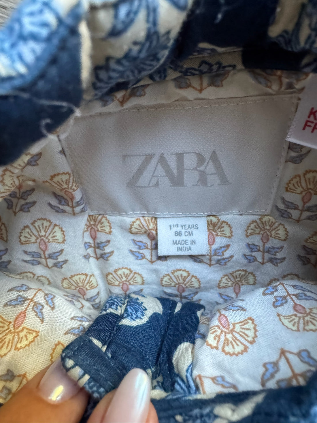 Zara Blue Quilted Jacket