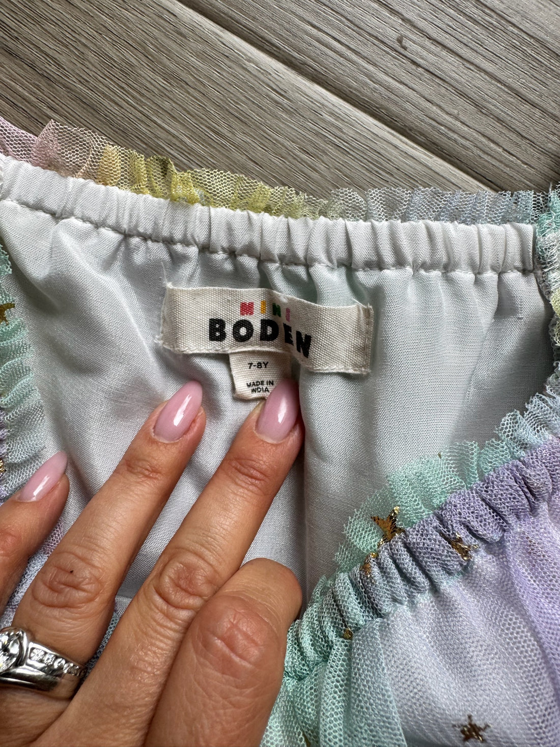 Boden Rainbow Tulle Dress