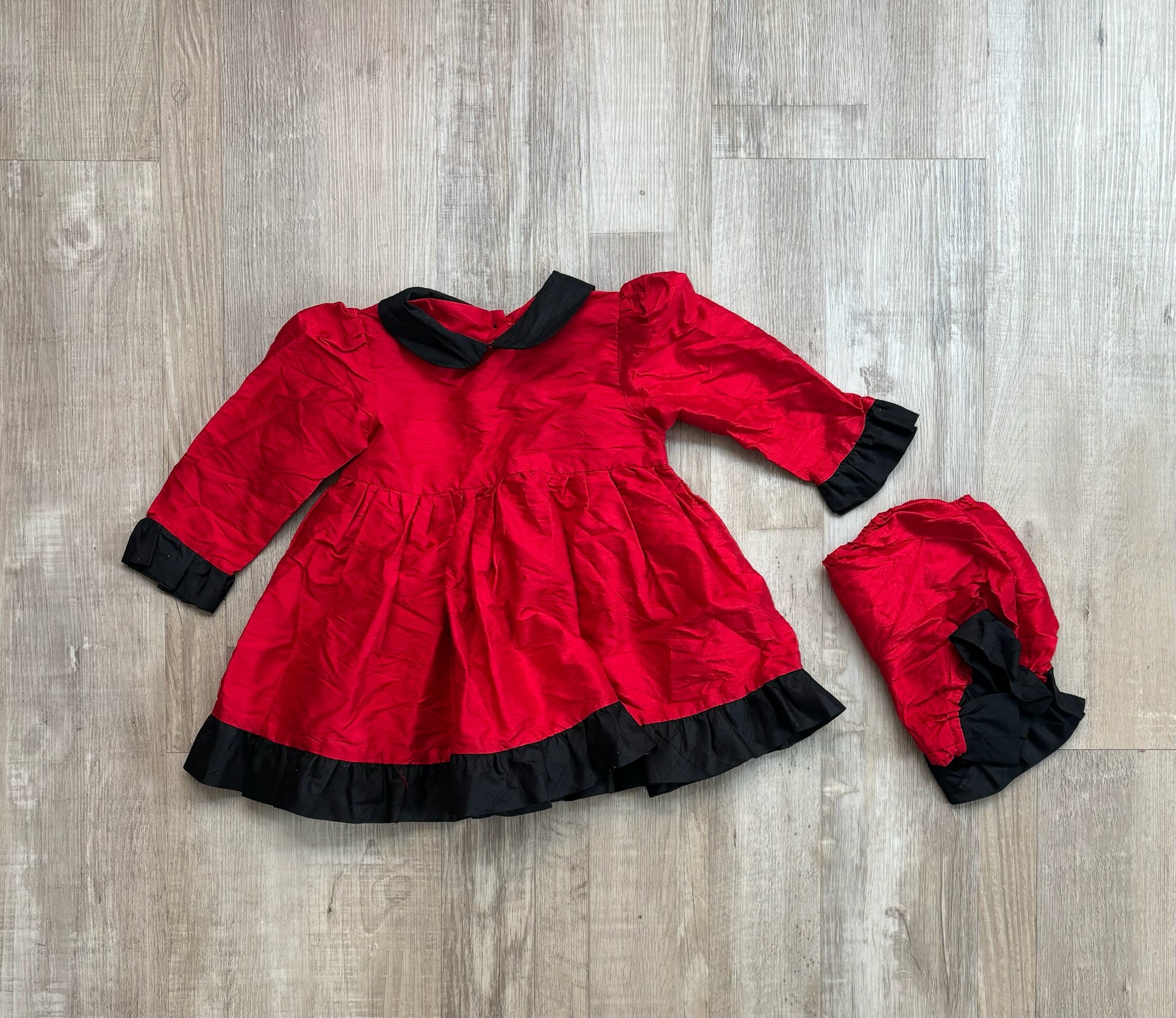 Baby Boo Red Silk Dress