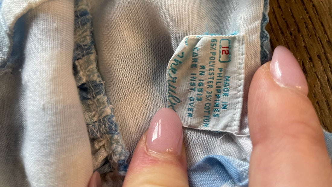 Vintage Blue Plaid Dress