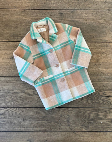 H&M Tan Plaid Coat