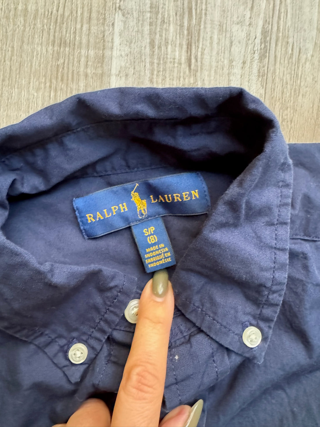 Ralph Lauren Navy Button Down