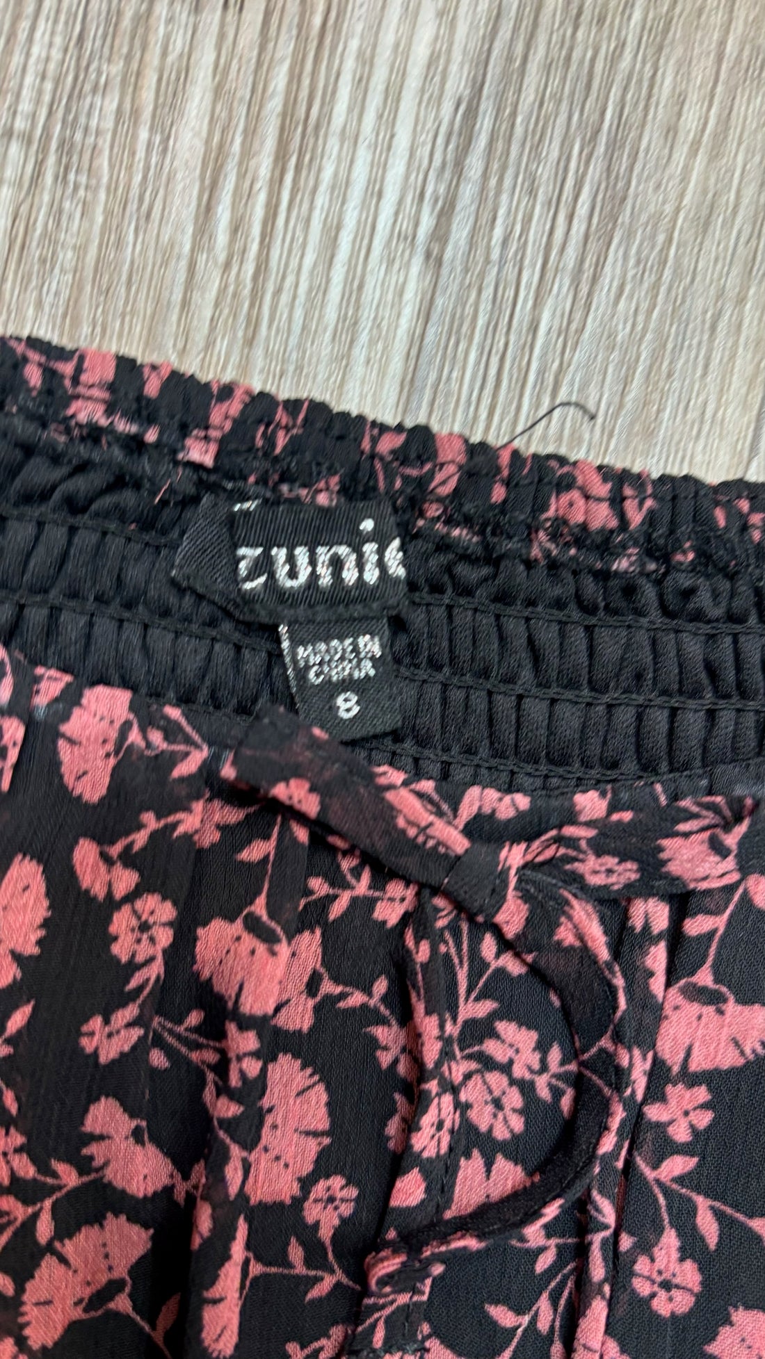 Zunie Black Pink Floral Dress