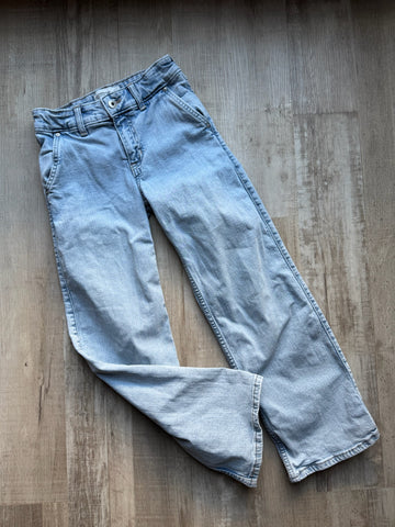 Abercrombie Kids Wide Leg Light Wash Jeans