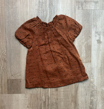 Zara Rust Polka Dot Dress