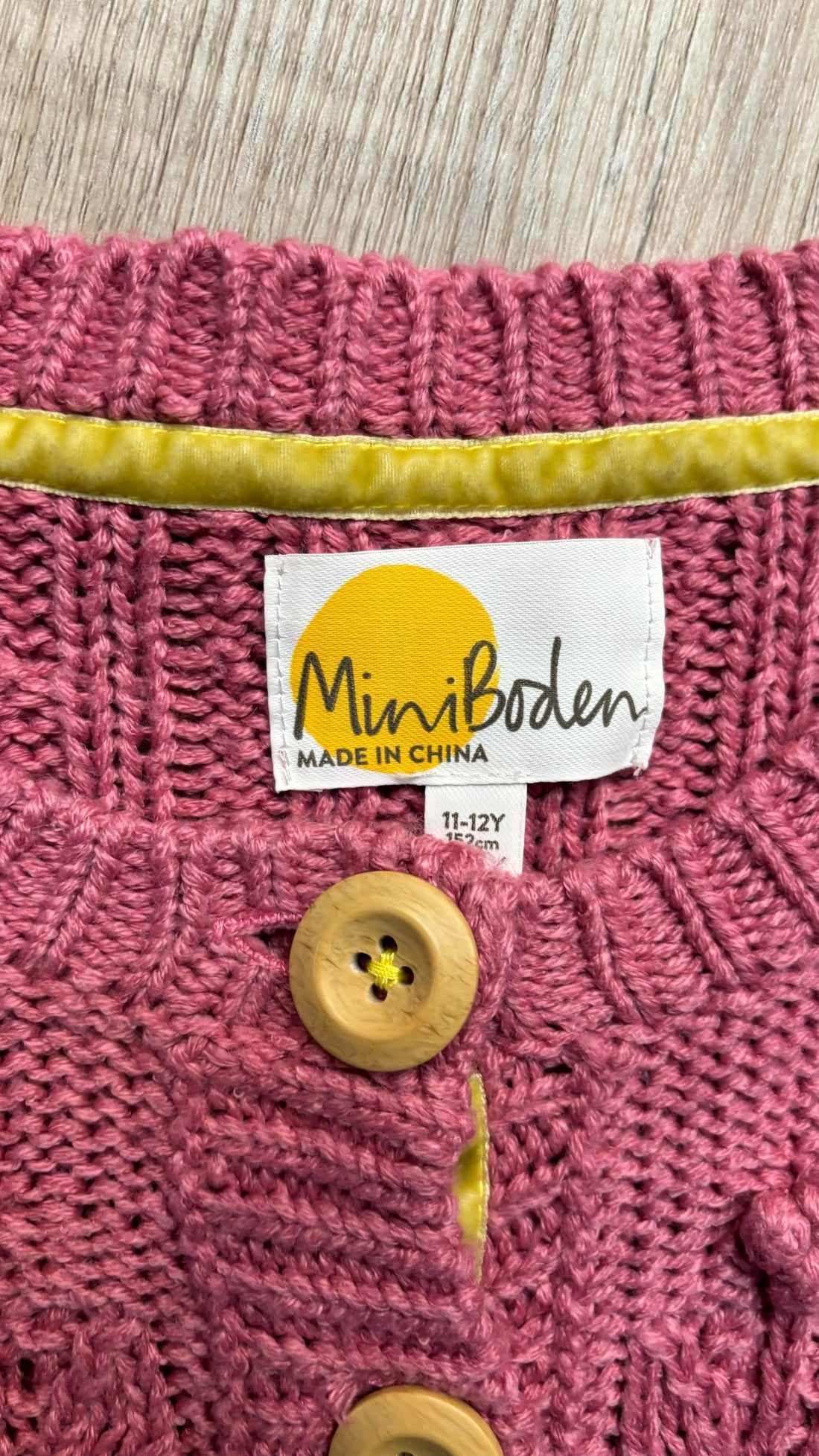 Mini Boden Mauve Knit Cardigan
