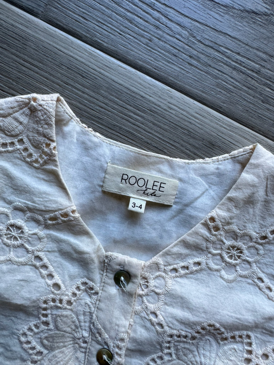 Roolee Cream Eyelet Dress