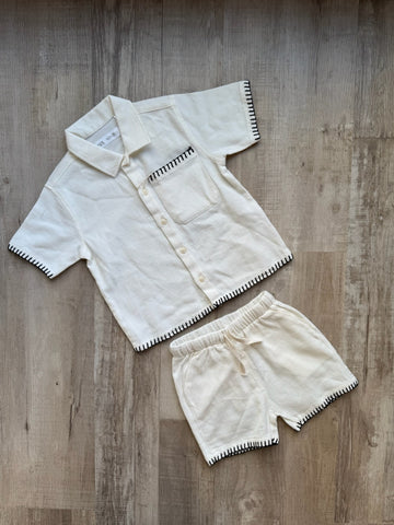 Zara Cream Short Set